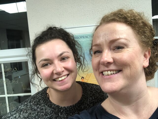 Kelly with a patient at Kingston Chiropractic & Wellness Centre